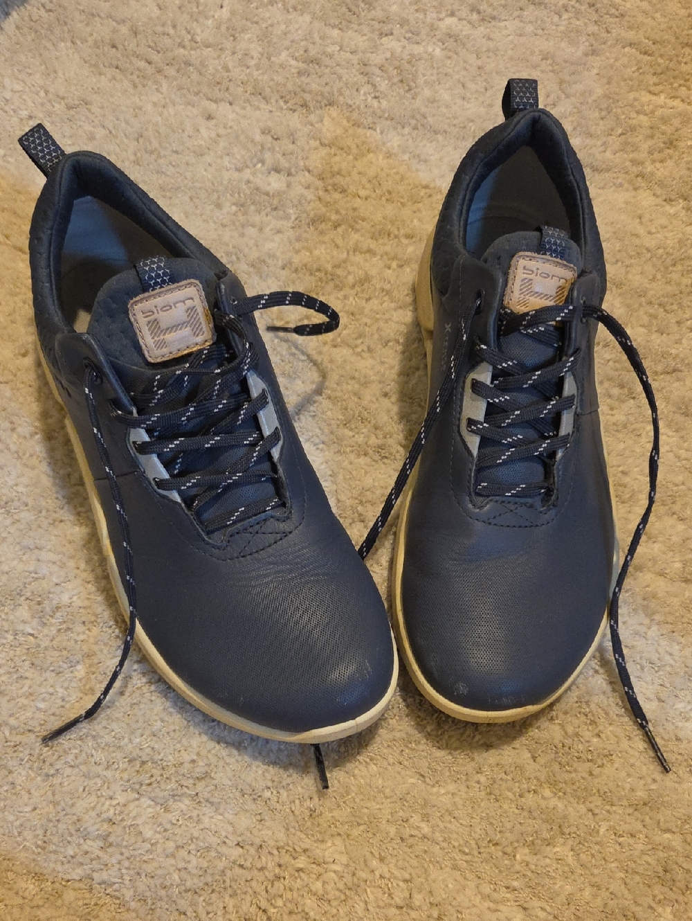 Ecco Women's Navy Blue Lace-Up Golf Athletic Sneakers